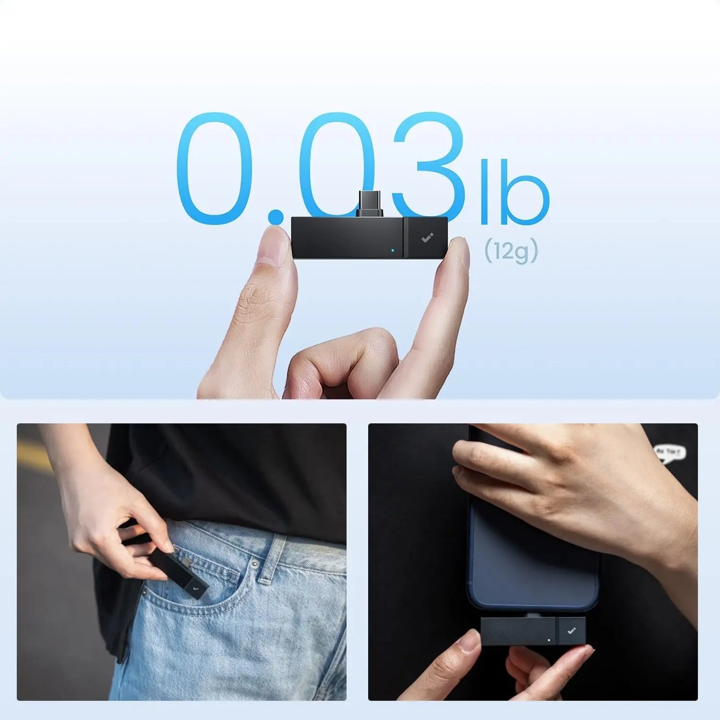Mini AI Voice Recorder With Wireless Earbuds for Meetings