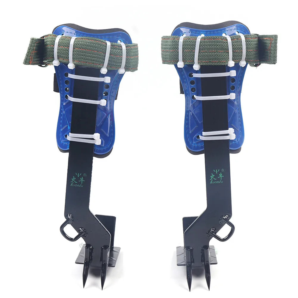 1Pair Tree/Pole Climbing Spike Set Gear Safety Belt Rope Lanyard with Carabiner