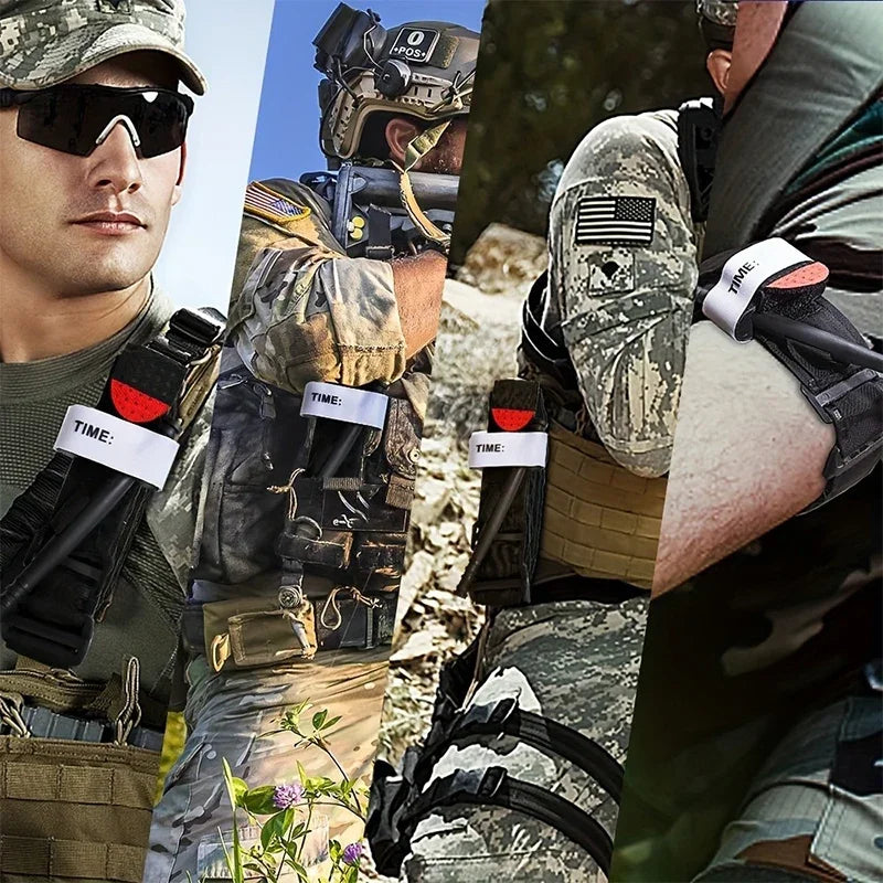 95cm 10pcs/set Emergency Belt Tourniquet Adjustment Buckle Medical Survival Combat Tactical Tourniquets Outdoor Exploration