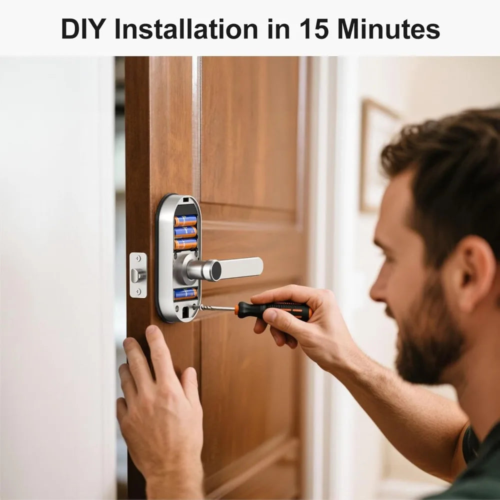 Kankeirr Smart WiFi Front Door Lock With Fingerprint Keypad Alexa