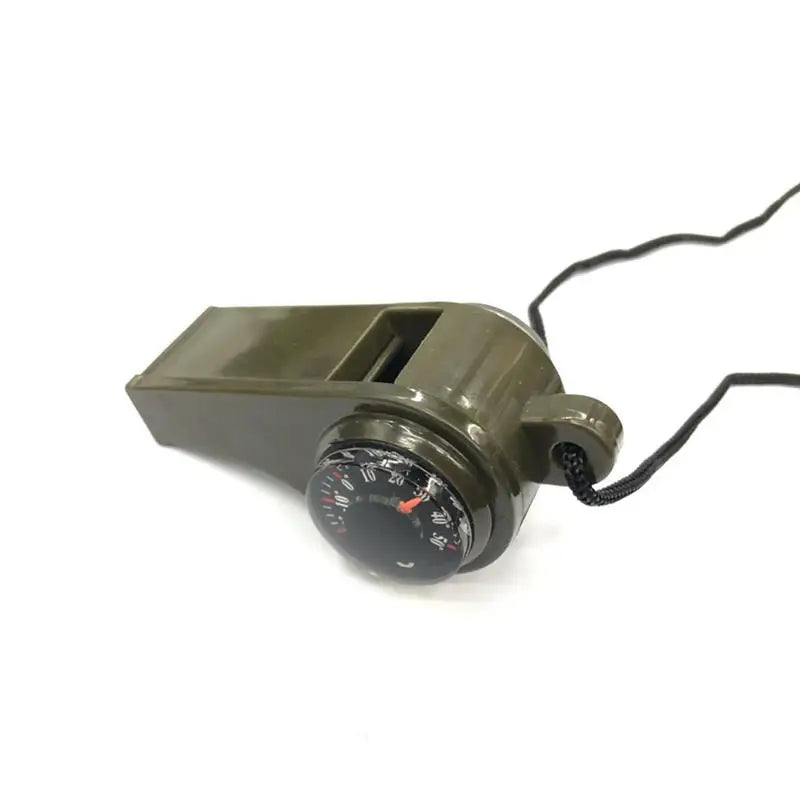 3 in 1 Emergency Survival Whistle Compass Thermometer Referee Cheerleading Whistle Sporting Goods Camping Hiking Outdoor 2030