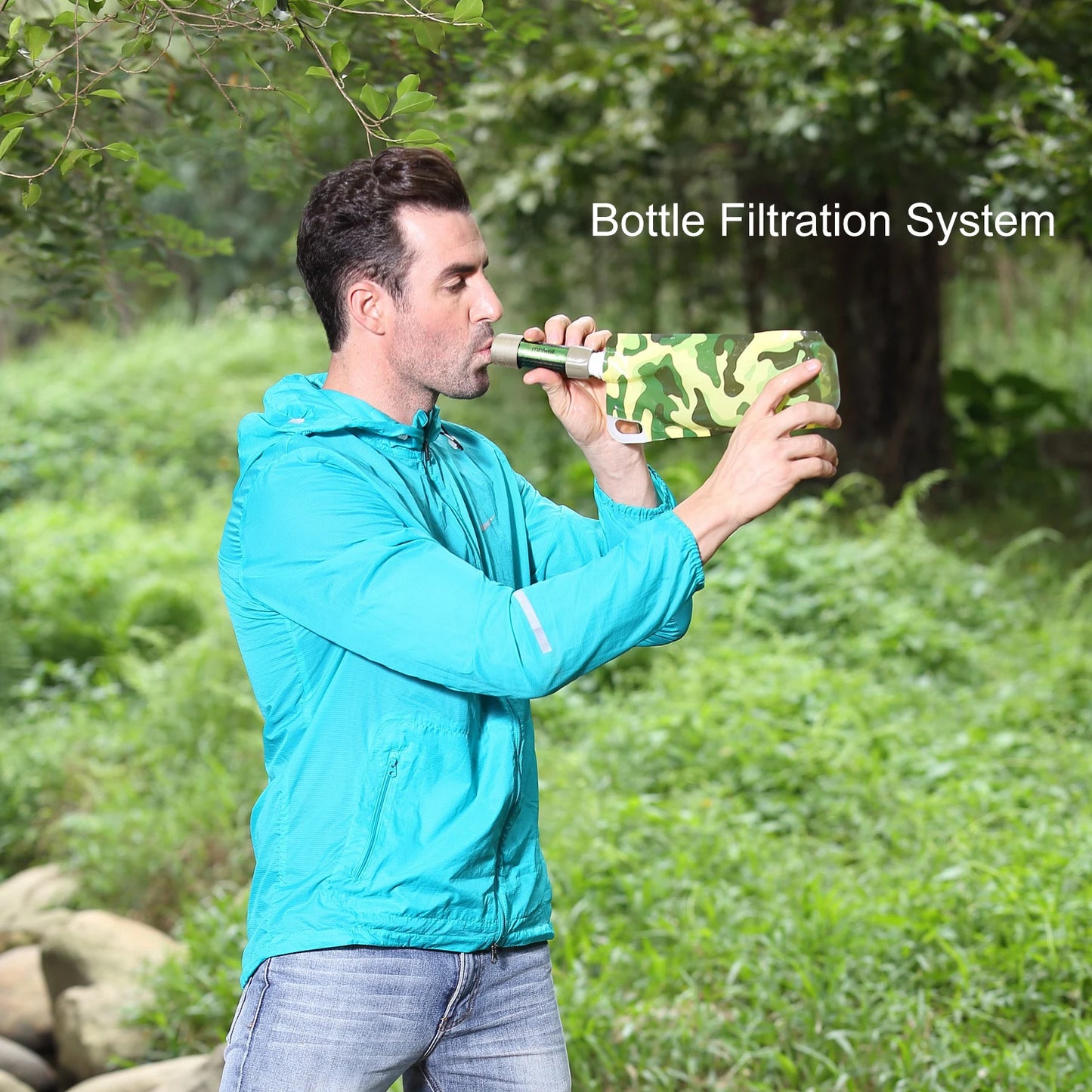 Miniwell Outdoor Portable Survival Water Filter Can Drink Water Directly for Camping Emergency Kit