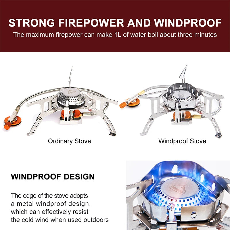 Widesea Wind Proof Gas Burner Outdoor Stove For Camping Trips