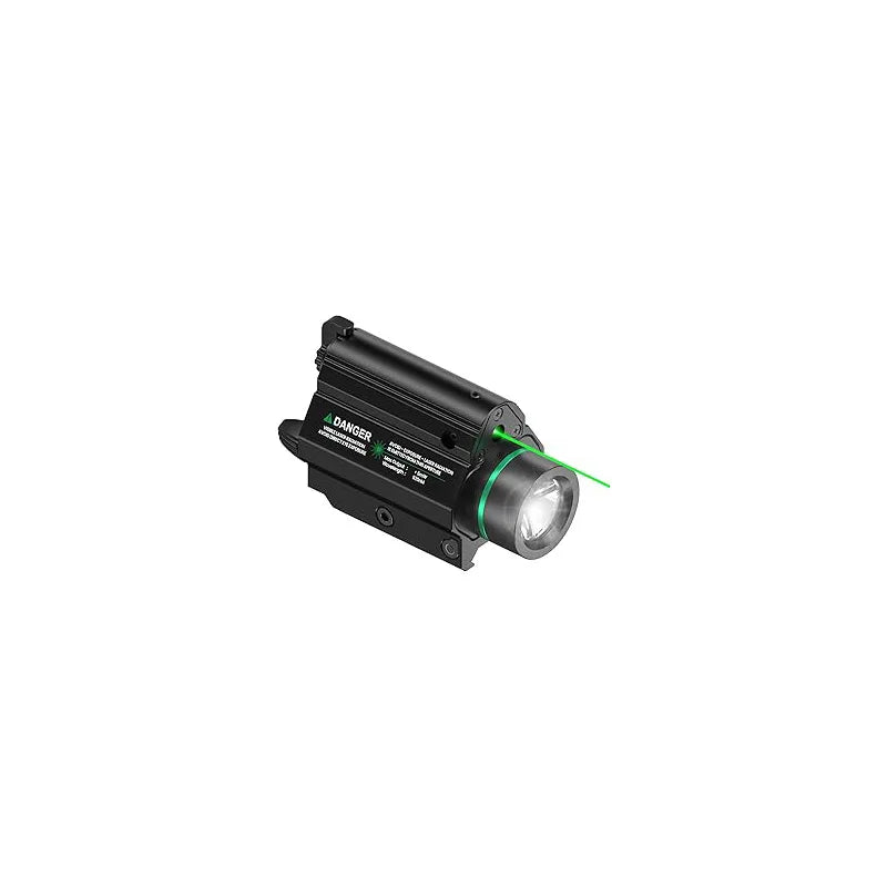 Feyachi Green/Red Laser Light Combo LED 1000 Lumen Weapon Light Flashlight with Picatinny Rail Mount for Pistol Rifle Rechargeab