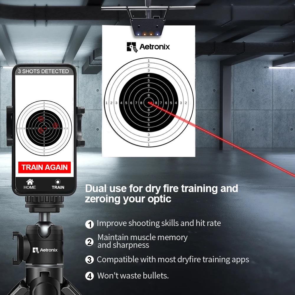 45 ACP Dry Fire Laser Trainer Cartridge Red Dot Laser