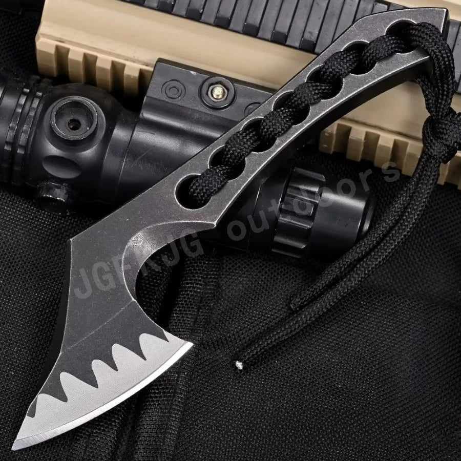 DIY Supplies D2 Steel Outdoor Tactical EDC Knife Survival Tool