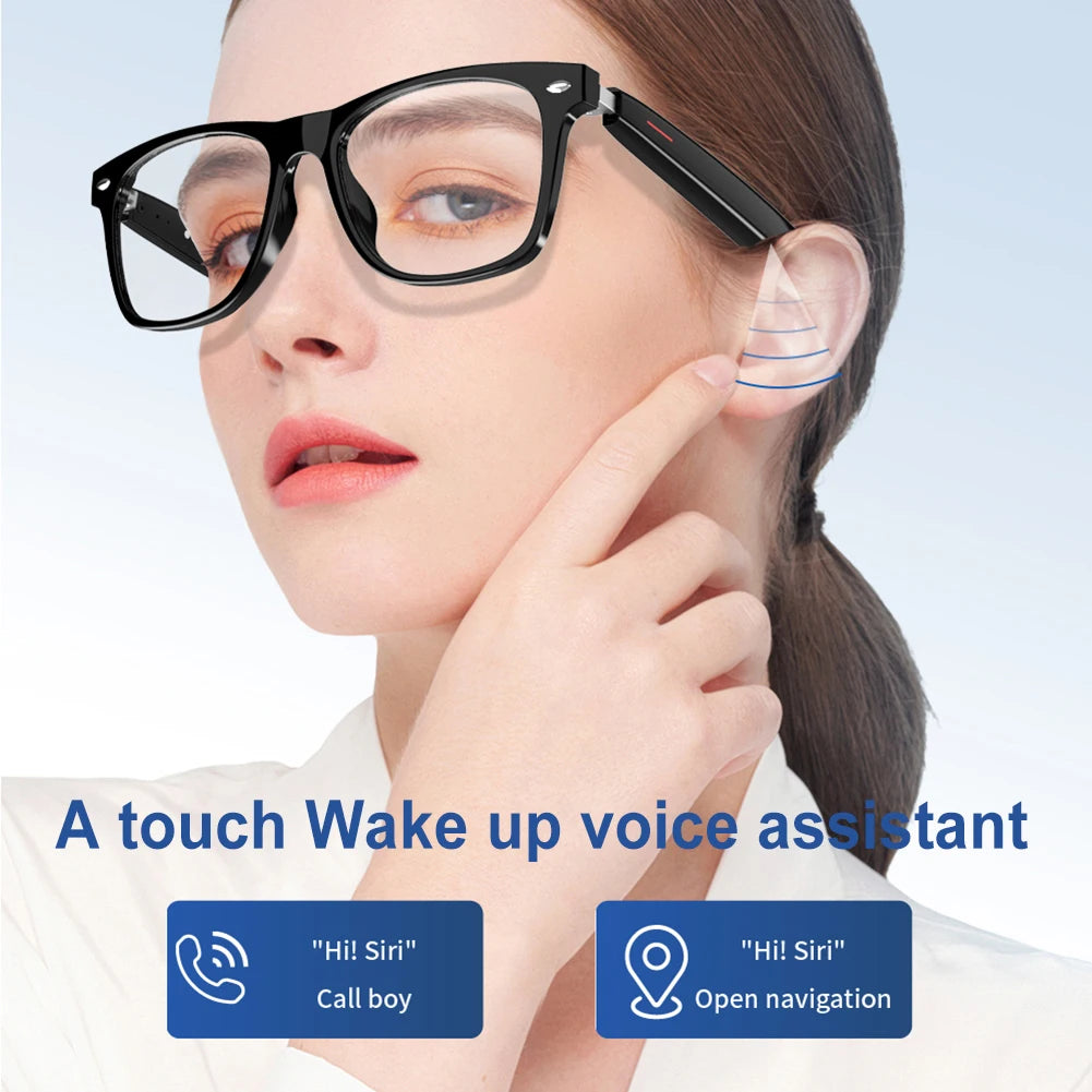 ALLOYSEED Smart Glasses AI Voice Assistant Camera Glasses Open Ear Audio