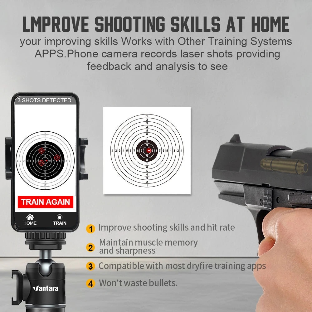 Laser Training Cartridge For Pistol Dry Fire Red Dot Marksmanship
