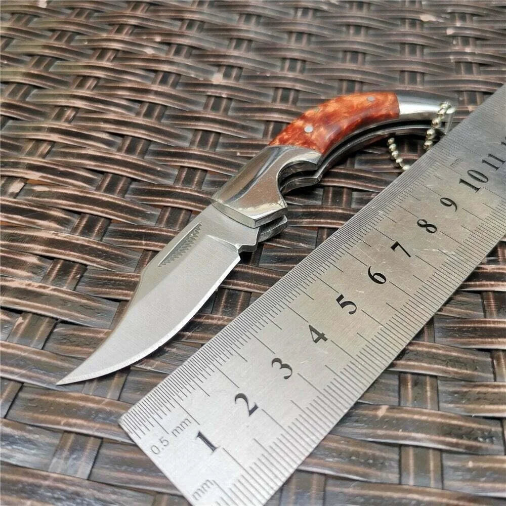 NONEDIY Hand Forged Stainless Steel Portable Hunting Folding Knife