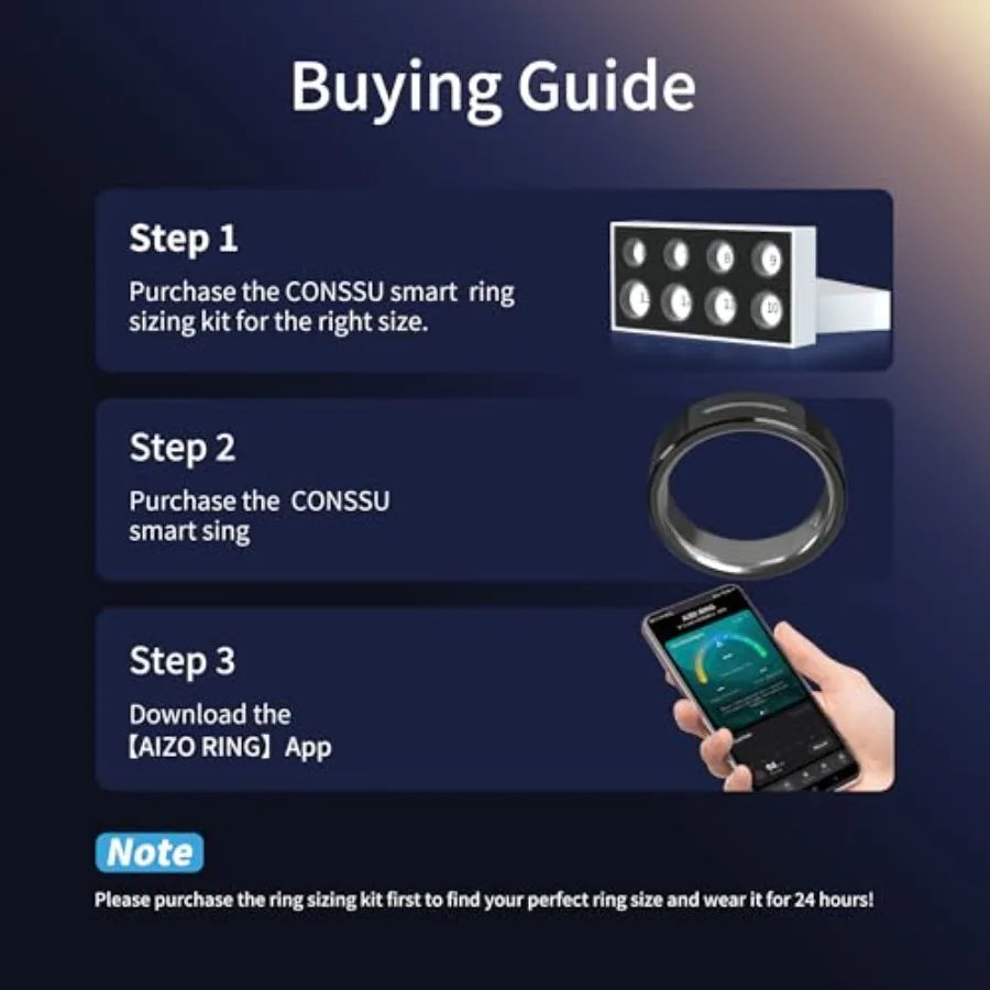 Gen 1 Air AI Smart Ring Fitness/Sleep/Health Tracker for WomenandMen Vibration Reminder No APP Fee 6-Day Battery Life Stress/Te