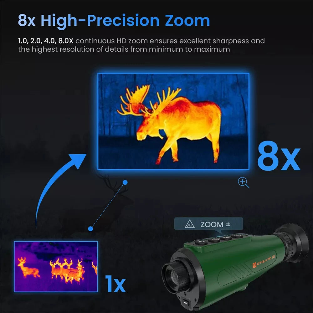 PL In Stock GTGUARD H3 Night Vision Goggles Thermal Imaging Monocular Telescope AI Super-resolution:384*288 HD Sensor Resolution