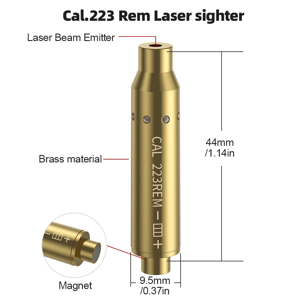 223 Rem Laser Calibration Tool With Magnets