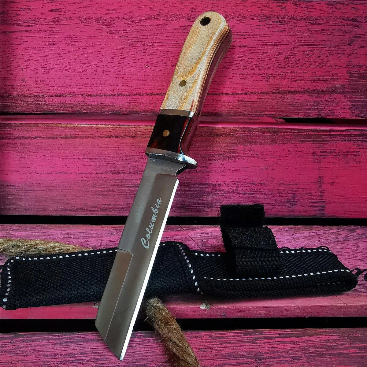 NONEDIY Fixed Blade Tactical Hunting Knife for Camping and Survival