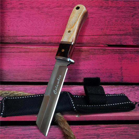 NONEDIY Fixed Blade Tactical Hunting Knife for Camping and Survival