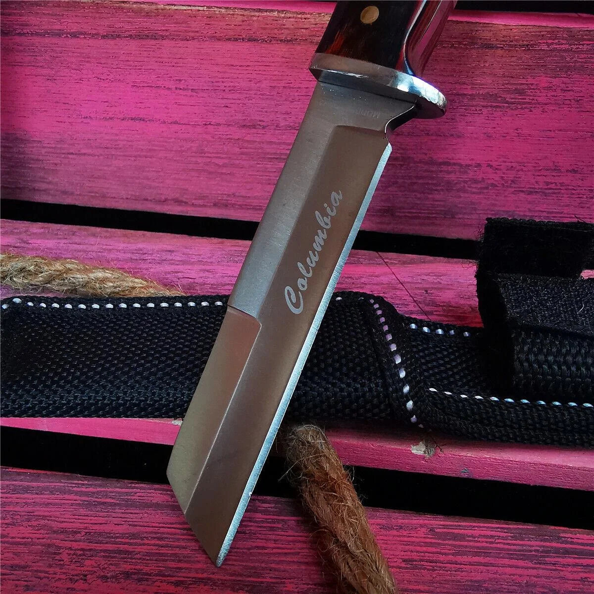 NONEDIY Fixed Blade Tactical Hunting Knife for Camping and Survival