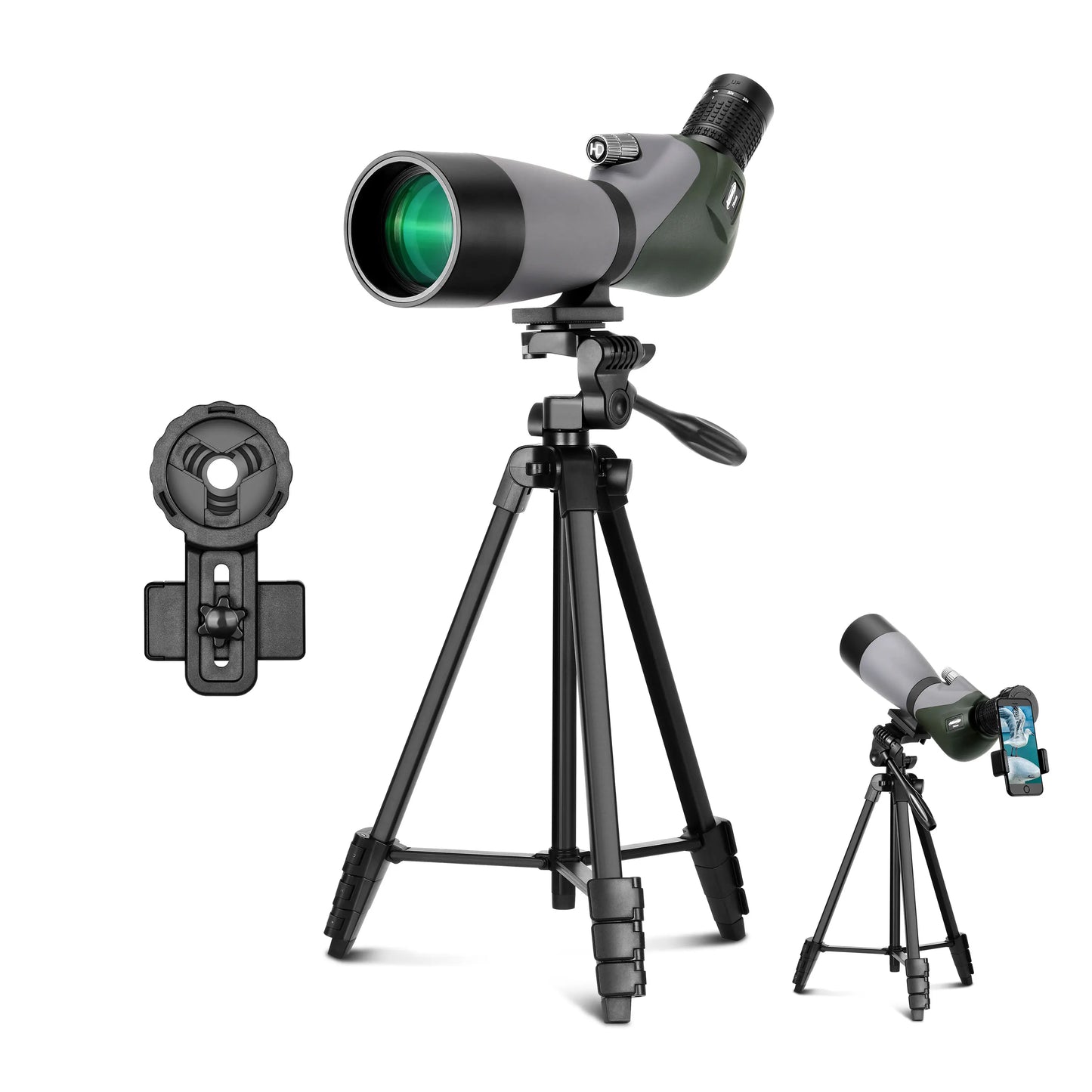 Spotting Scope With Adjustable Tripod HD Dual Focus Waterproof Fogproof
