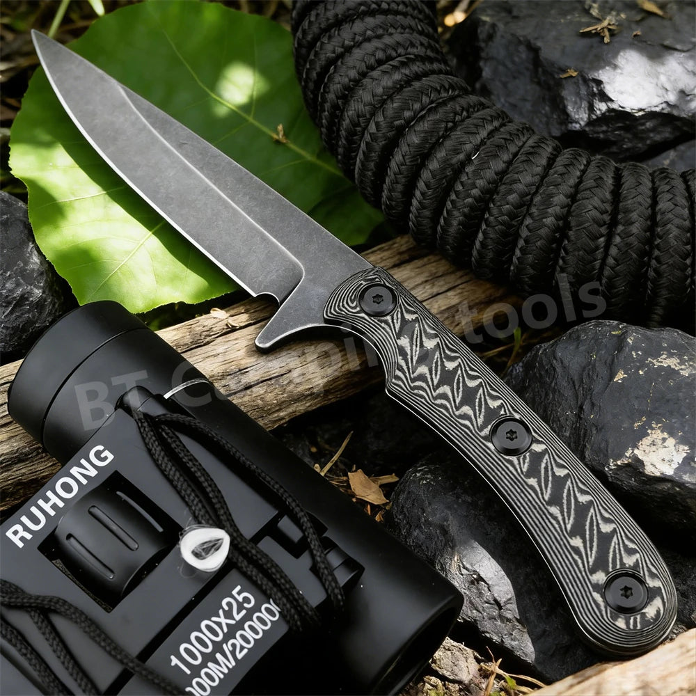 Premium Quality Straight Knife Outdoor Backpacking Hunting Fishing Portable EDC Holiday Gifts Essential Equipment Utility Tool