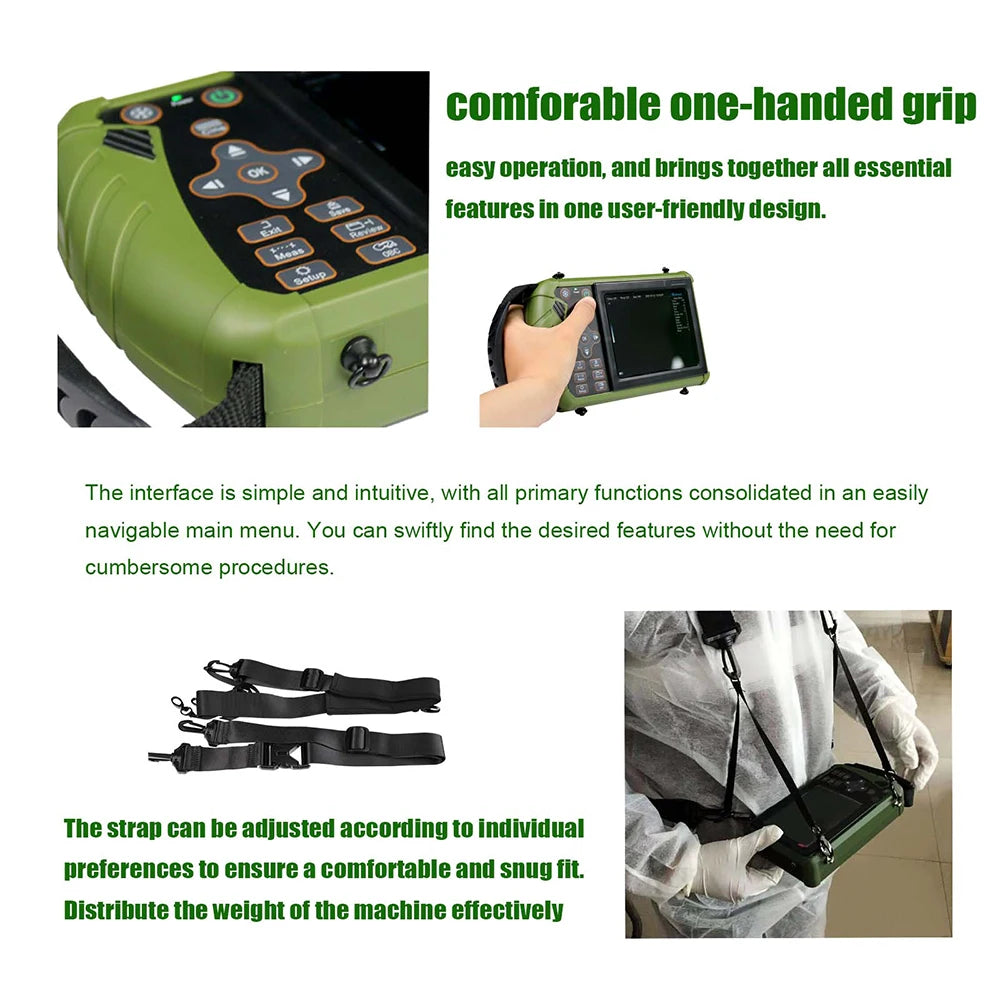 DAWEI Veterinary Ultrasound Scanner for Pregnancy with 3.5MHz Convex Probe