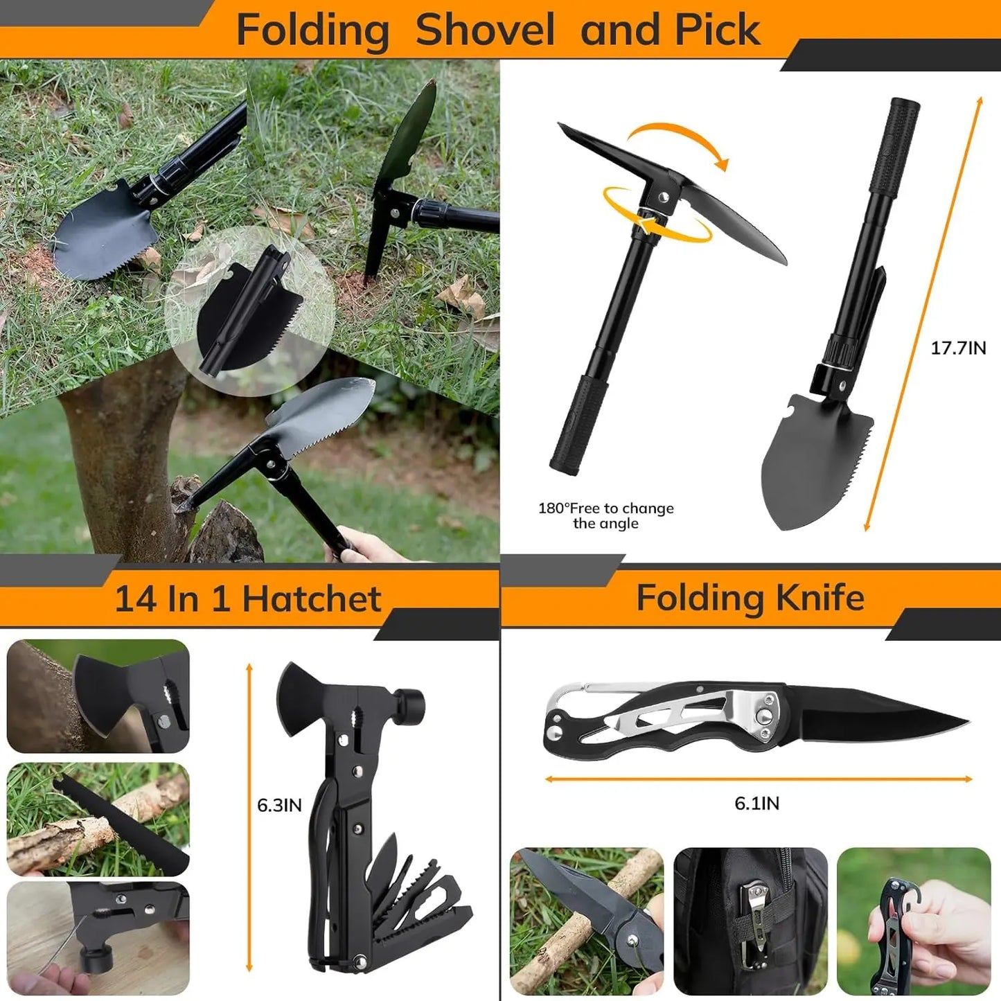 Comprehensive 250 Piece Survival Kit With First Aid Emergency Gear