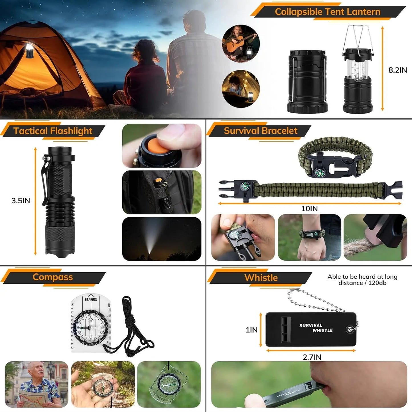 Comprehensive 250 Piece Survival Kit With First Aid Emergency Gear
