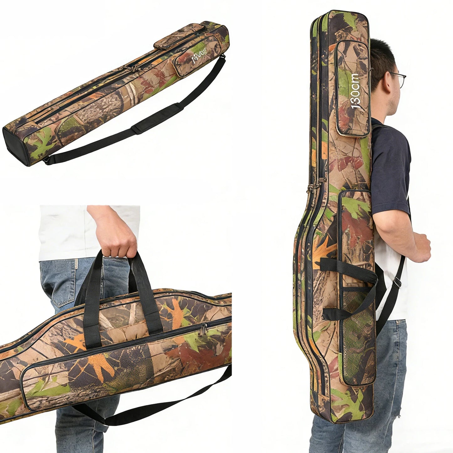 Waterproof Oxford Fishing Pole Storage Bag Tackle Case