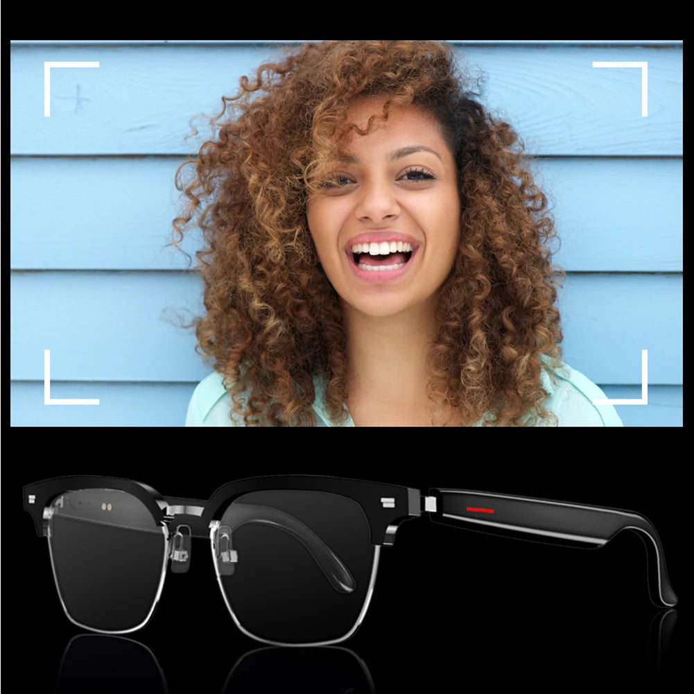 Alloet Smart Glasses AI Voice Assistant Camera Glasses Open Ear