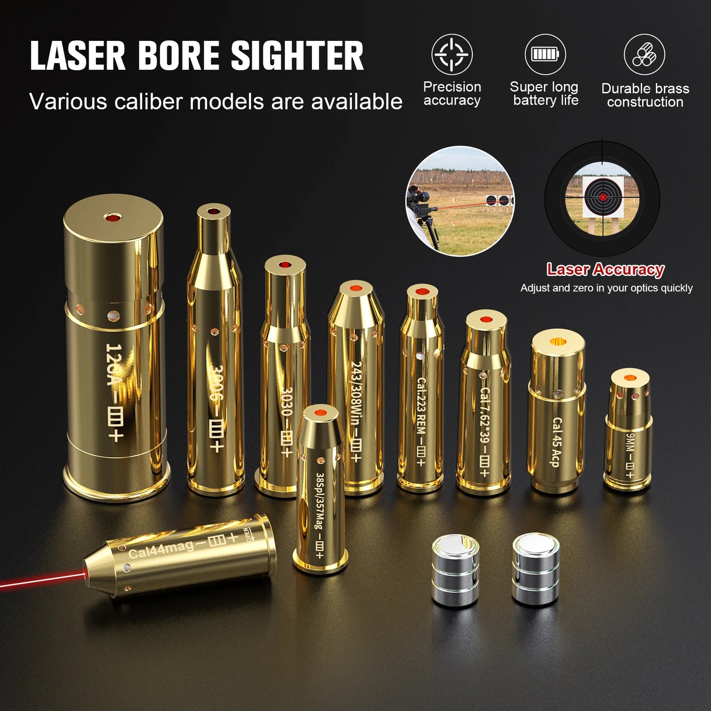 223 Rem Laser Calibration Tool With Magnets