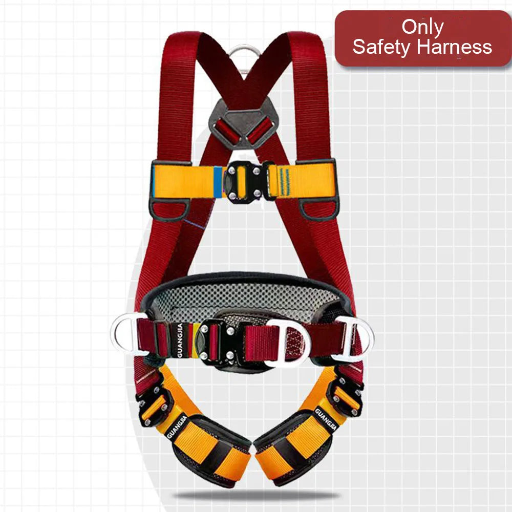 High Altitude Work Safety Harness Full Body Five-point Safety Belt Rope Outdoor Climbing Training Construction Protect Equipment