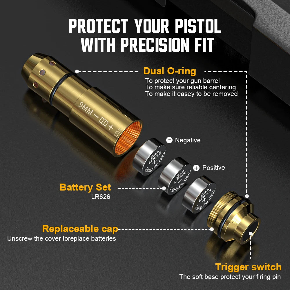 Laser Training Cartridge For Pistol Dry Fire Red Dot Marksmanship