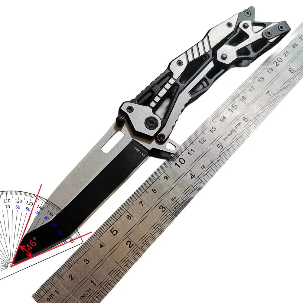 Doom Blade Skeleton Mechanical Folding Knife With All Steel Construction