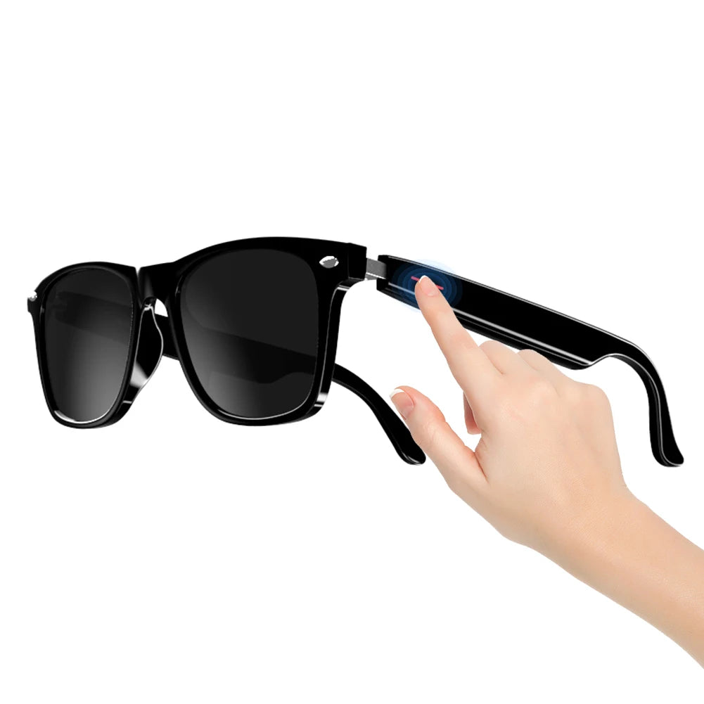 ALLOYSEED Smart Glasses AI Voice Assistant Bluetooth Open Ear Camera