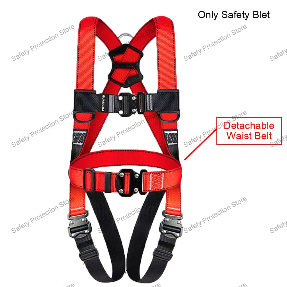 High Altitude Work Safety Harness Full Body Five-point Safety Belt Rope Outdoor Climbing Training Construction Protect Equipment