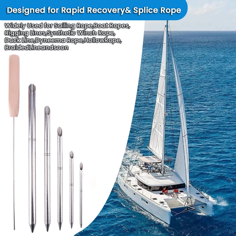 Stainless Steel Paracord Braid Needle Set With Marlinspike Smoothing Tools