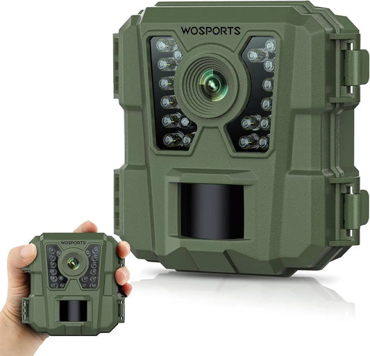 Mini Trail Camera 24MP 1080P HD Night Vision Motion-Activated Waterproof for Outdoor Wildlife Monitoring
