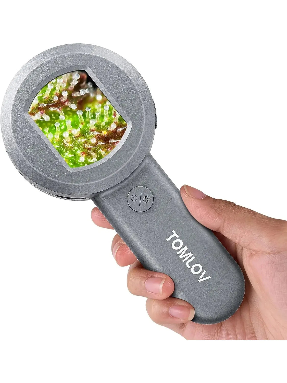 TOMLOV P10 Microscope for Adults Kids Handheld Coin Magnifier with Light for Error Coins Collector Portable 100X Jewelers Loupe