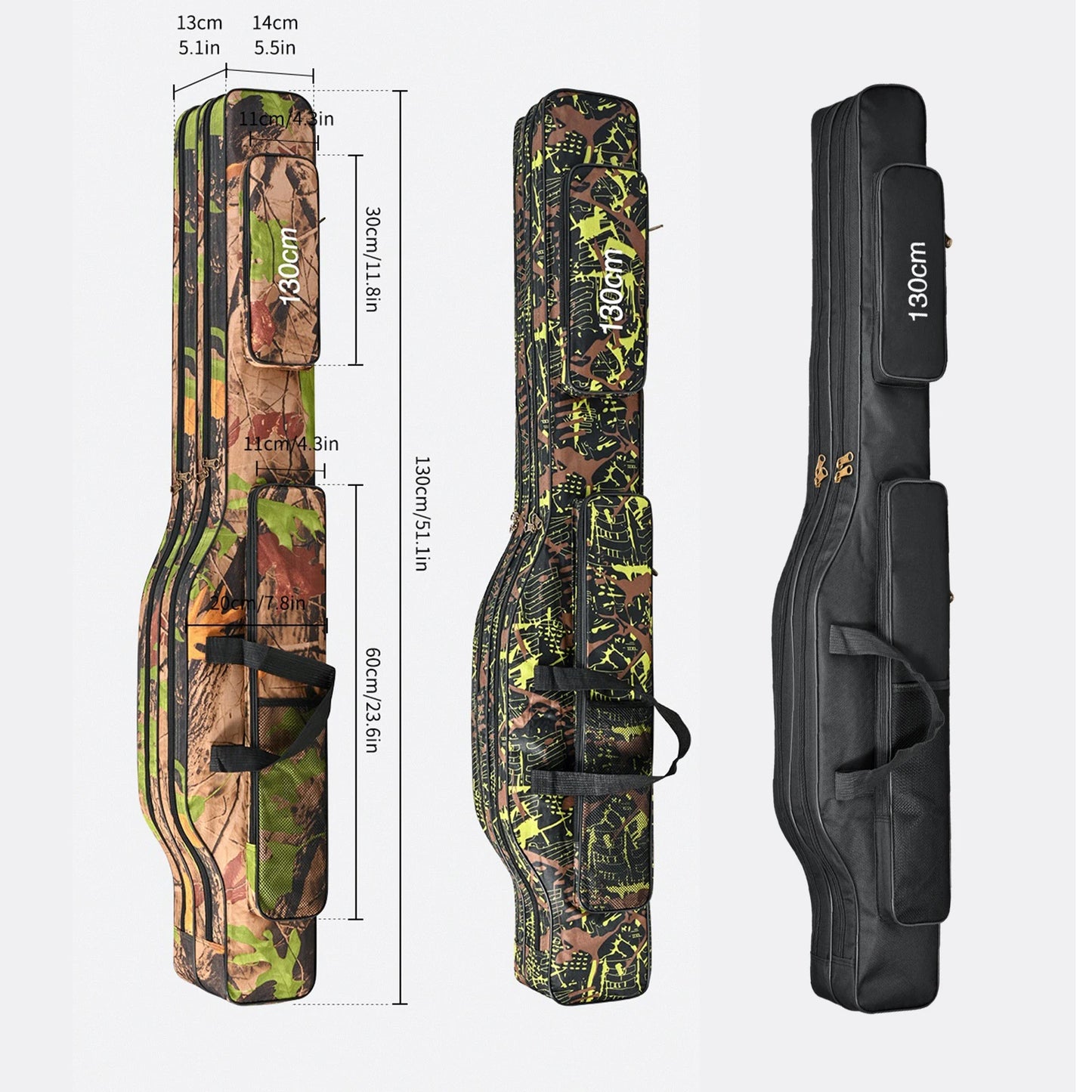 Waterproof Oxford Fishing Pole Storage Bag Tackle Case