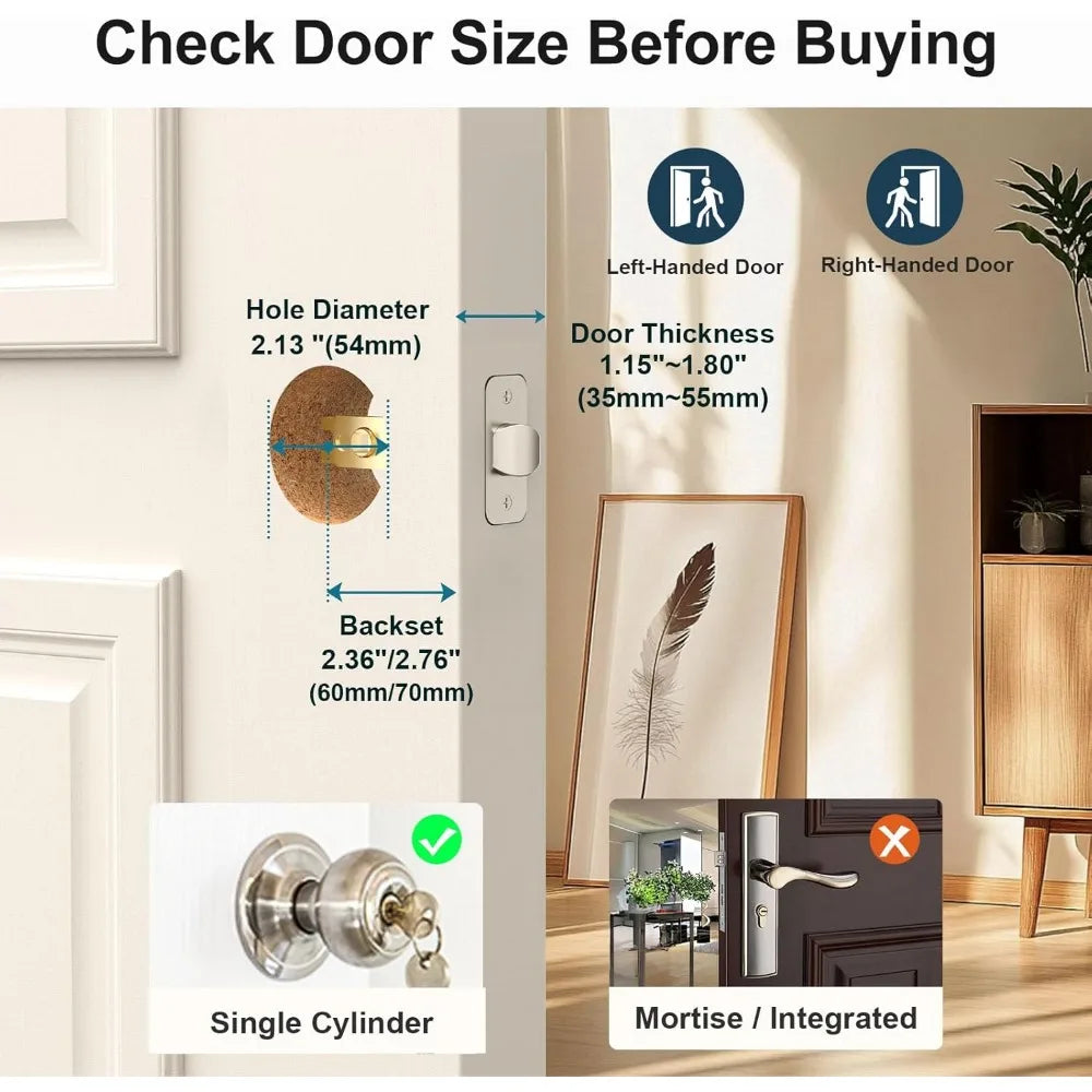 Kankeirr Smart WiFi Front Door Lock With Fingerprint Keypad Alexa