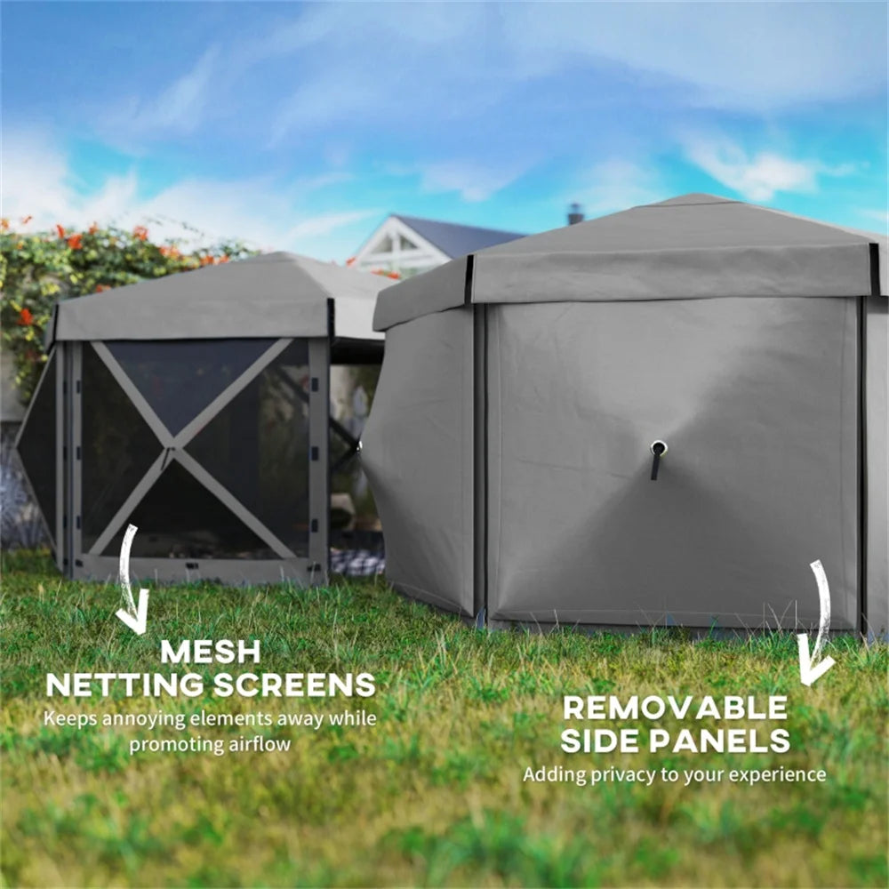 Pop Up Gazebo Canopy Tent Large Space Lightweight for Camping Travel