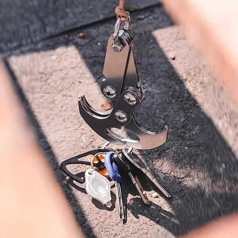 Stainless Steel Folding Grappling Hook For Outdoor Adventures