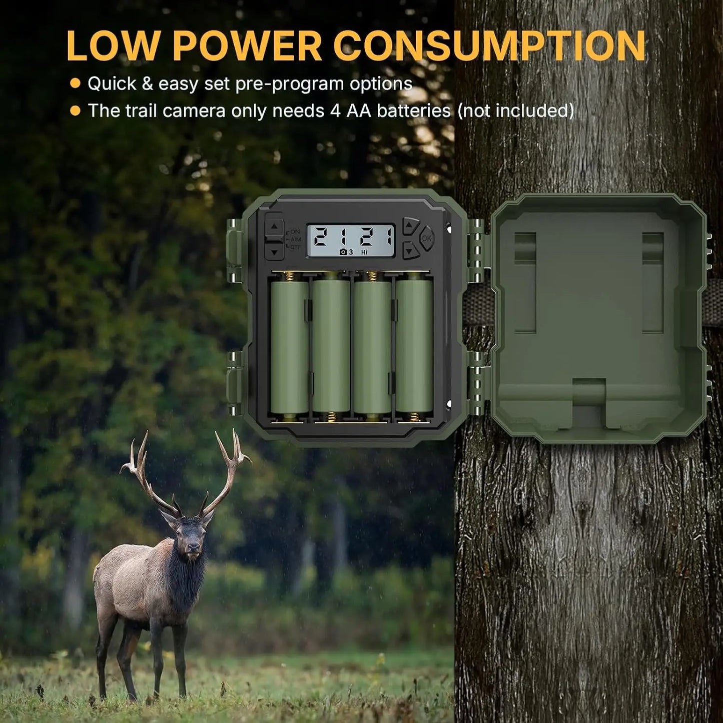 Mini Trail Camera 24MP 1080P HD Night Vision Motion-Activated Waterproof for Outdoor Wildlife Monitoring