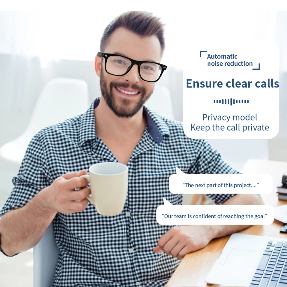 ALLOYSEED Smart Glasses AI Voice Assistant Camera Glasses Open Ear Audio