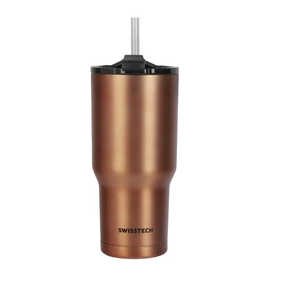 Becher Bronze 30oz Water Bottle Triple-Wall Copper Lined Leak Proof
