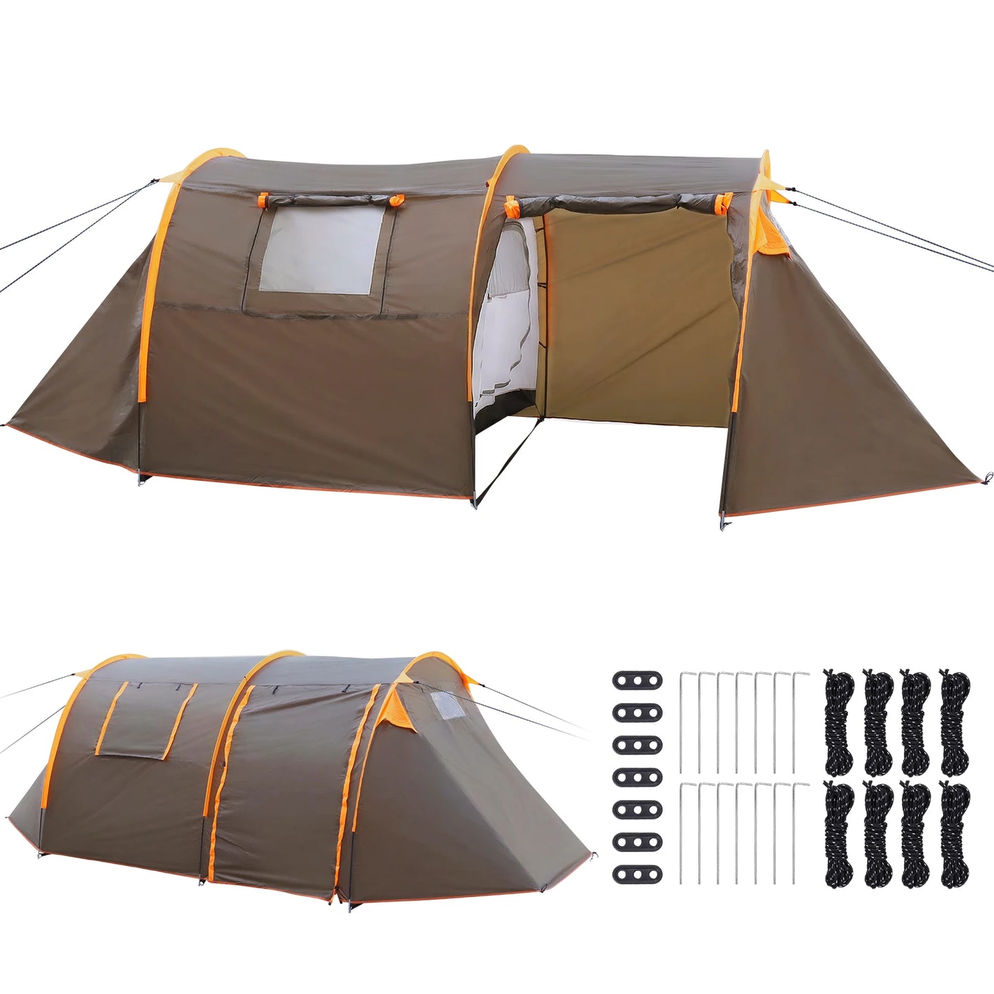 Oxford 2-Person Motorcycle Camp Tent with Mesh Windows Lightweight Waterproof Shelter Windproof Rainproof for Camping Outdoor