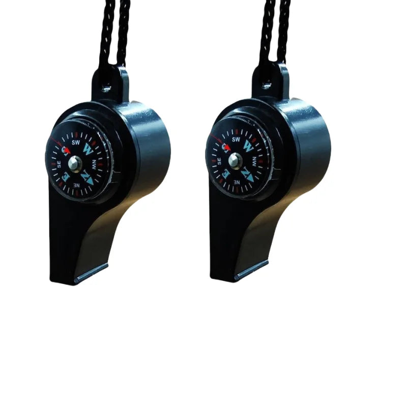 3 in 1 Emergency Survival Whistle Compass Thermometer Referee Cheerleading Whistle Sporting Goods Camping Hiking Outdoor 2030
