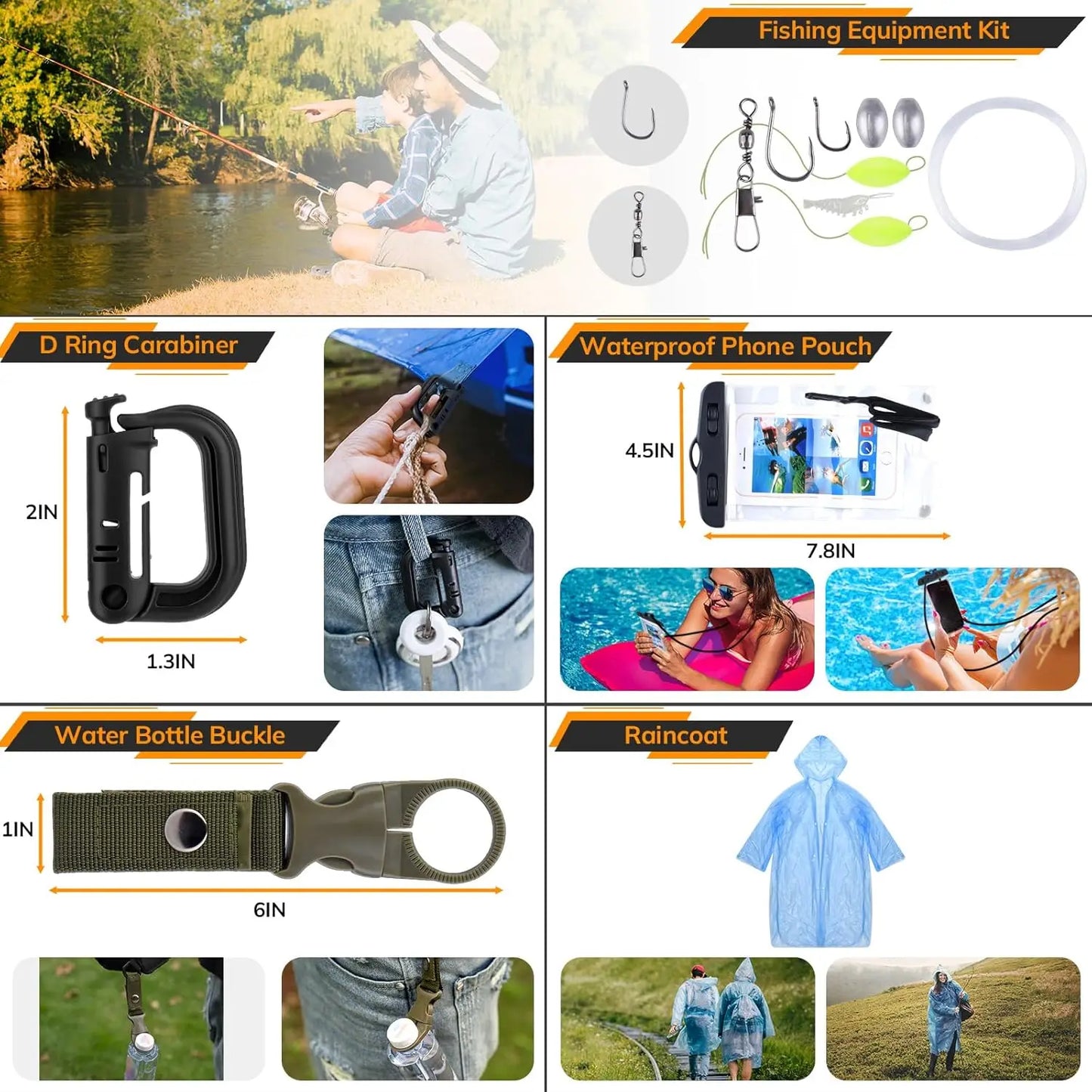 Comprehensive 250 Piece Survival Kit With First Aid Emergency Gear